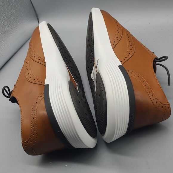 Wolf And Shepherd Shoes Mens Sz 8 Honey Brown Crossover Derby Leather New main image 4